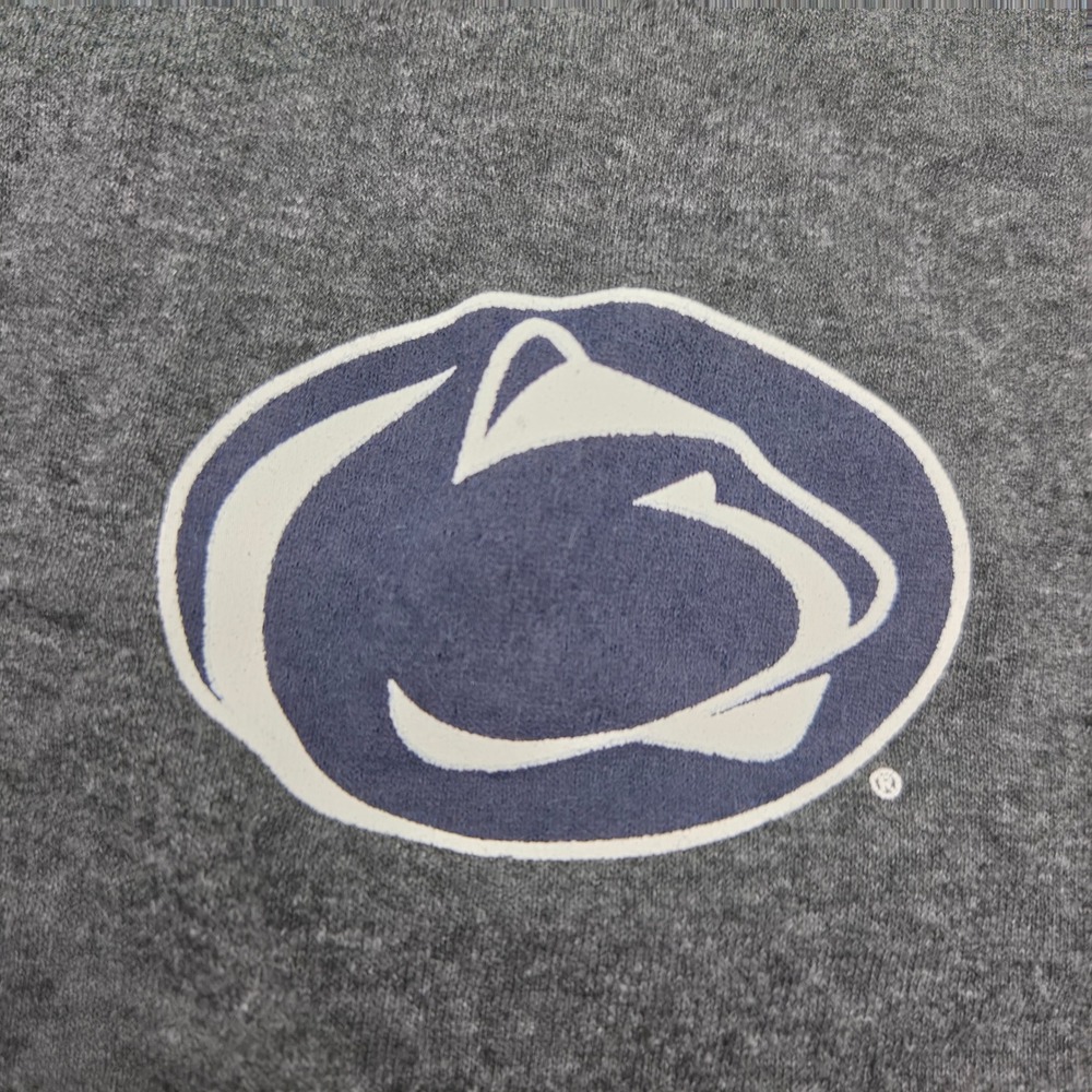 Champion Penn State Nittany Lions Cropped T-Shirt XL Gray Vertical Back‎ Graphic - Picture 2 of 7
